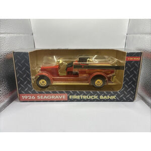 Ertl John Deere 1926 Seagrave Firetruck Coin Bank 1:30 Scale Diecast Model NEW